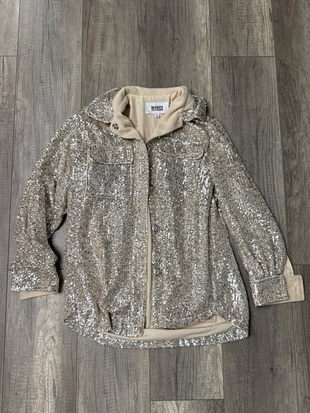 BB Dakota Champagne Sequin Jacket